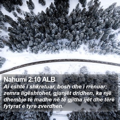 Nahumi 2:10 ALB Bible Verse Image