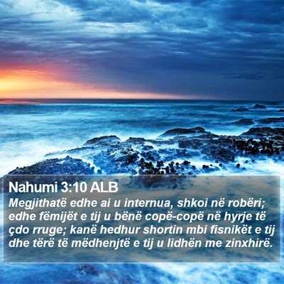 Nahumi 3:10 ALB Bible Verse Image