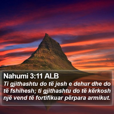 Nahumi 3:11 ALB Bible Verse Image