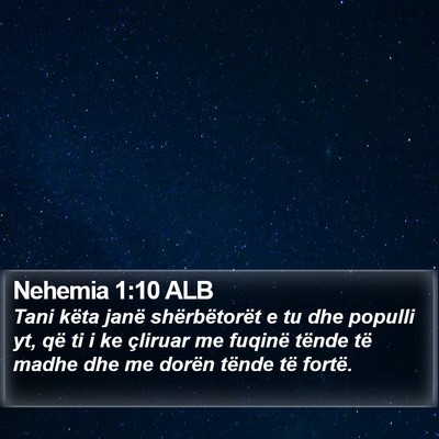 Nehemia 1:10 ALB Bible Verse Image