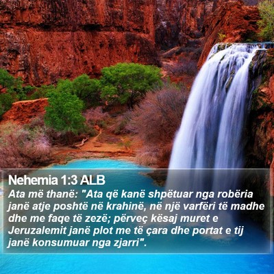 Nehemia 1:3 ALB Bible Verse Image