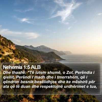 Nehemia 1:5 ALB Bible Verse Image