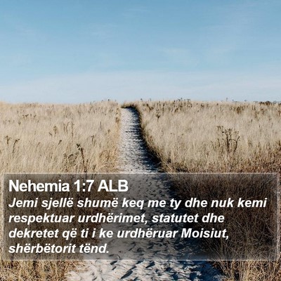 Nehemia 1:7 ALB Bible Verse Image