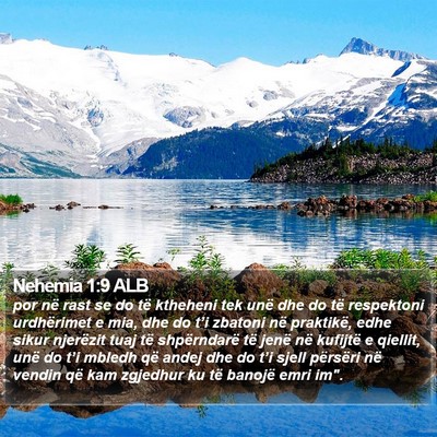 Nehemia 1:9 ALB Bible Verse Image