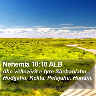 Nehemia 10:10 ALB Bible Verse Image
