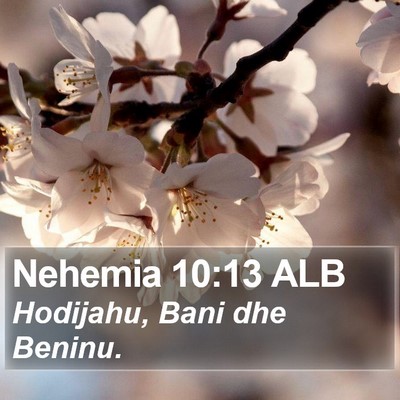 Nehemia 10:13 ALB Bible Verse Image