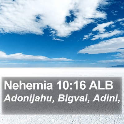 Nehemia 10:16 ALB Bible Verse Image