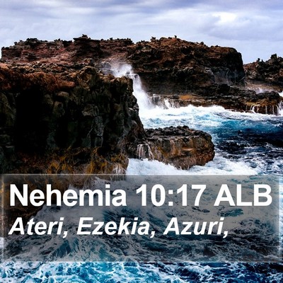 Nehemia 10:17 ALB Bible Verse Image