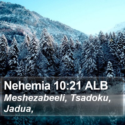 Nehemia 10:21 ALB Bible Verse Image