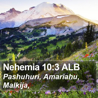 Nehemia 10:3 ALB Bible Verse Image