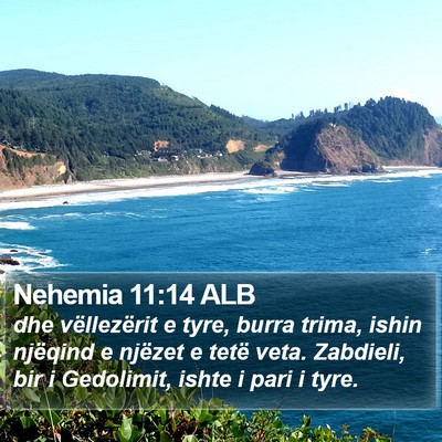 Nehemia 11:14 ALB Bible Verse Image