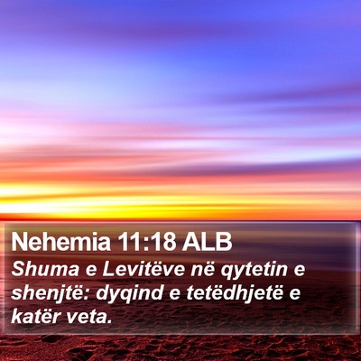 Nehemia 11:18 ALB Bible Verse Image