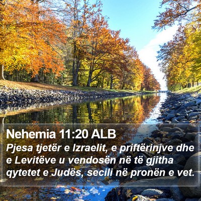 Nehemia 11:20 ALB Bible Verse Image