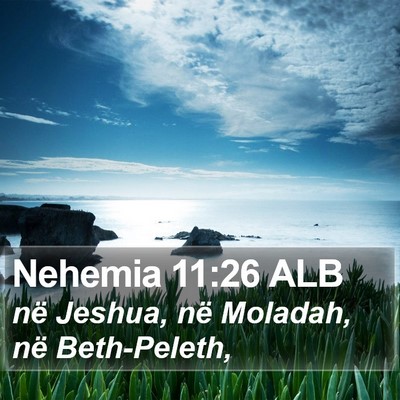 Nehemia 11:26 ALB Bible Verse Image