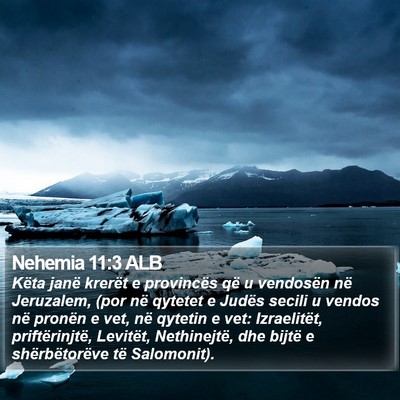 Nehemia 11:3 ALB Bible Verse Image