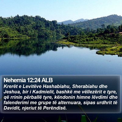 Nehemia 12:24 ALB Bible Verse Image