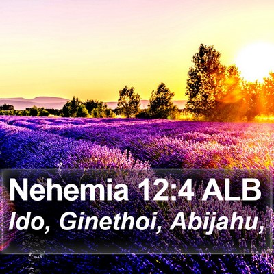 Nehemia 12:4 ALB Bible Verse Image