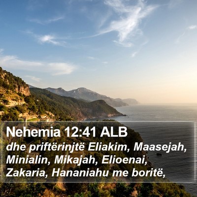 Nehemia 12:41 ALB Bible Verse Image