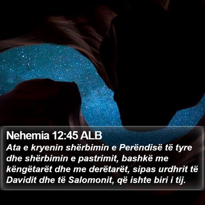 Nehemia 12:45 ALB Bible Verse Image