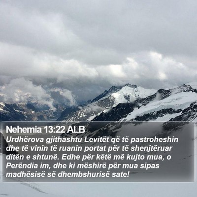 Nehemia 13:22 ALB Bible Verse Image