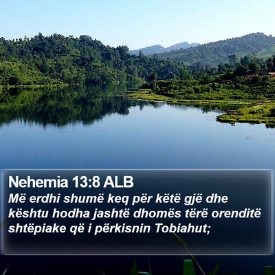 Nehemia 13:8 ALB Bible Verse Image