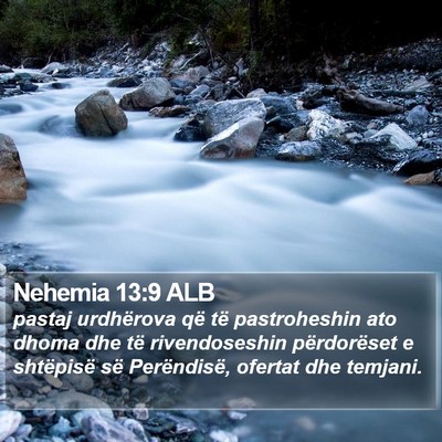 Nehemia 13:9 ALB Bible Verse Image