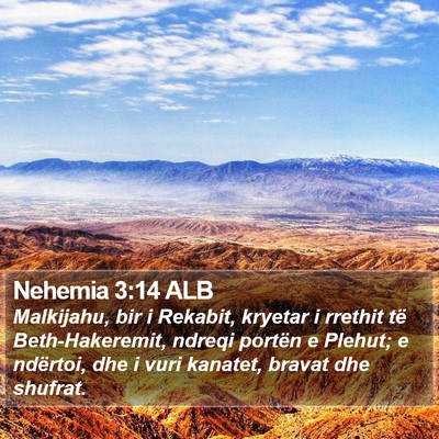 Nehemia 3:14 ALB Bible Verse Image