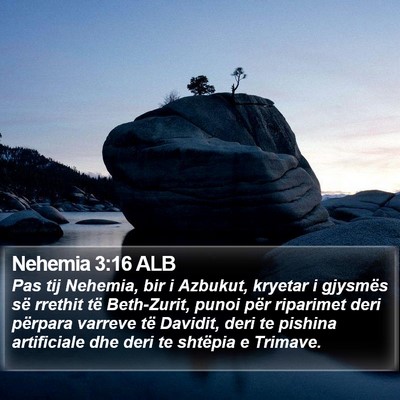 Nehemia 3:16 ALB Bible Verse Image