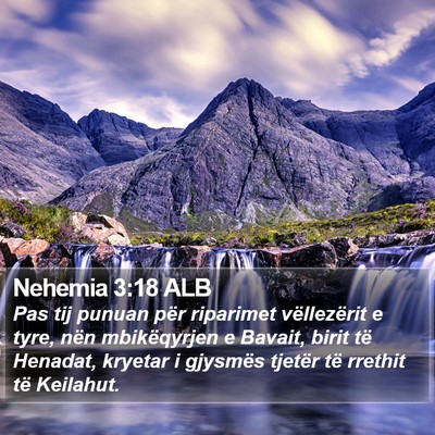 Nehemia 3:18 ALB Bible Verse Image
