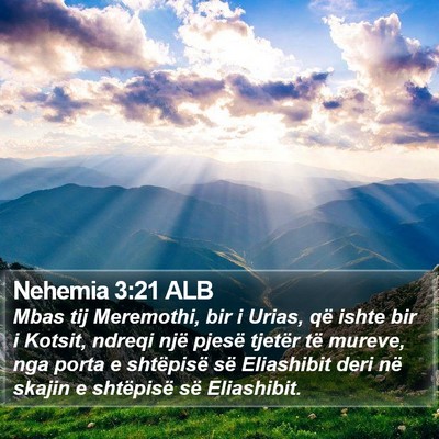 Nehemia 3:21 ALB Bible Verse Image