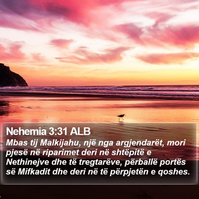 Nehemia 3:31 ALB Bible Verse Image