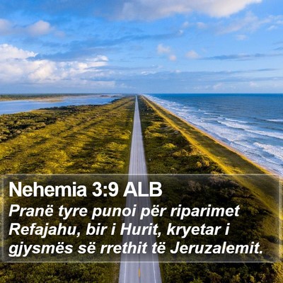 Nehemia 3:9 ALB Bible Verse Image