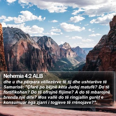 Nehemia 4:2 ALB Bible Verse Image