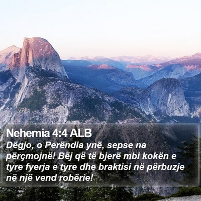 Nehemia 4:4 ALB Bible Verse Image