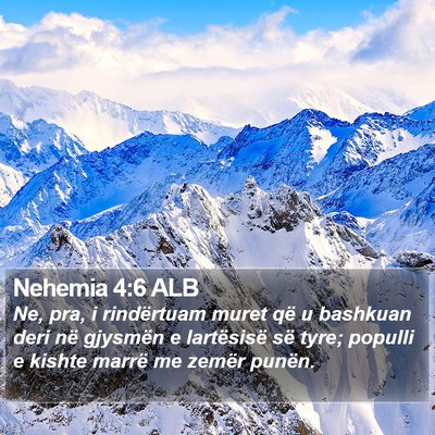 Nehemia 4:6 ALB Bible Verse Image
