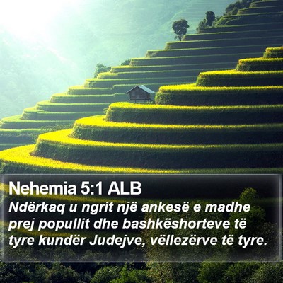 Nehemia 5:1 ALB Bible Verse Image