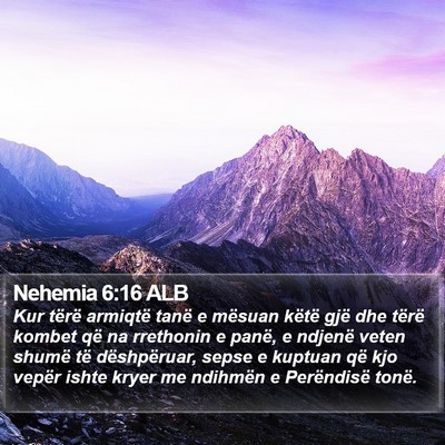 Nehemia 6:16 ALB Bible Verse Image