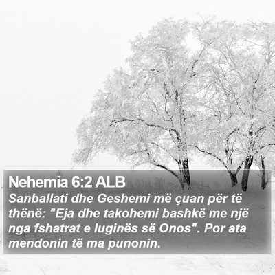 Nehemia 6:2 ALB Bible Verse Image