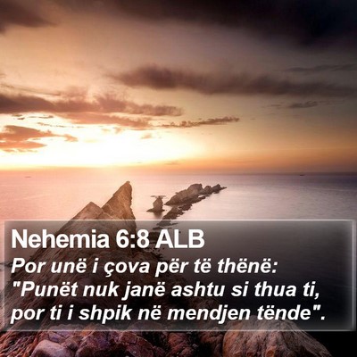Nehemia 6:8 ALB Bible Verse Image