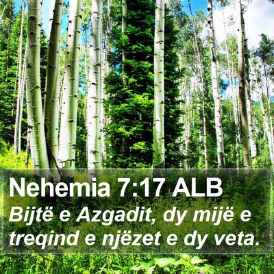 Nehemia 7:17 ALB Bible Verse Image