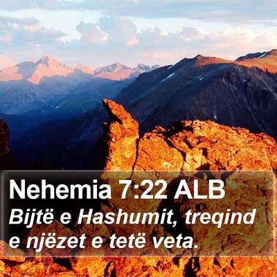 Nehemia 7:22 ALB Bible Verse Image