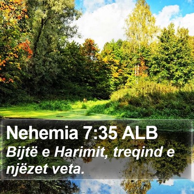 Nehemia 7:35 ALB Bible Verse Image