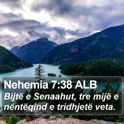 Nehemia 7:38 ALB Bible Verse Image