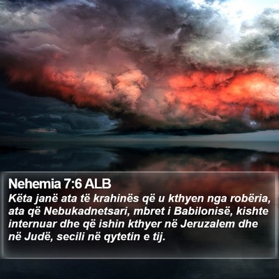 Nehemia 7:6 ALB Bible Verse Image