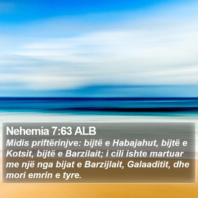 Nehemia 7:63 ALB Bible Verse Image