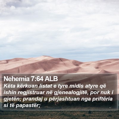 Nehemia 7:64 ALB Bible Verse Image