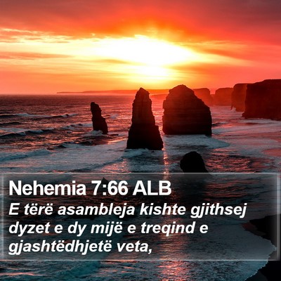 Nehemia 7:66 ALB Bible Verse Image