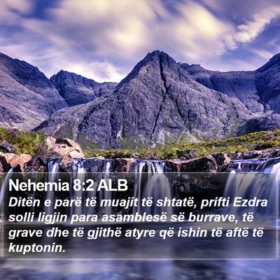 Nehemia 8:2 ALB Bible Verse Image