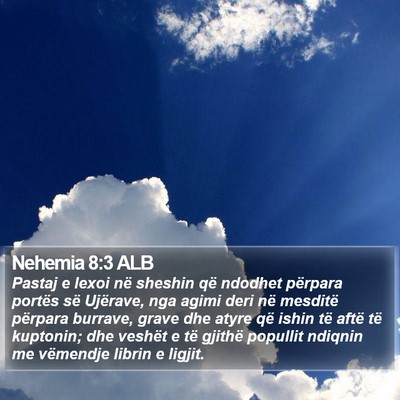 Nehemia 8:3 ALB Bible Verse Image