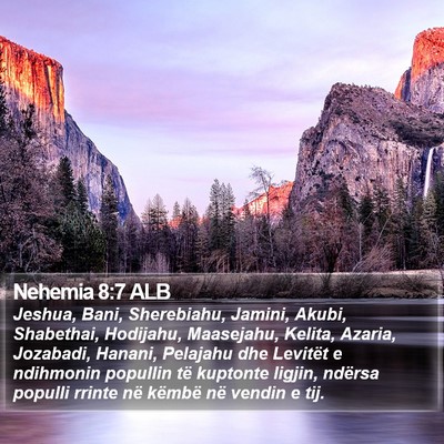 Nehemia 8:7 ALB Bible Verse Image